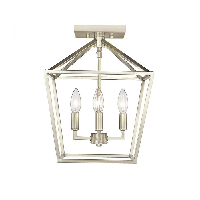 4-Light Semi-Flush Ceiling Mount Modern Gold