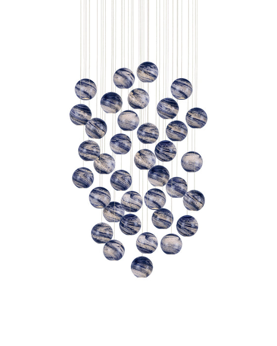 Palatino 36-Light Round Multi-Drop Pendant