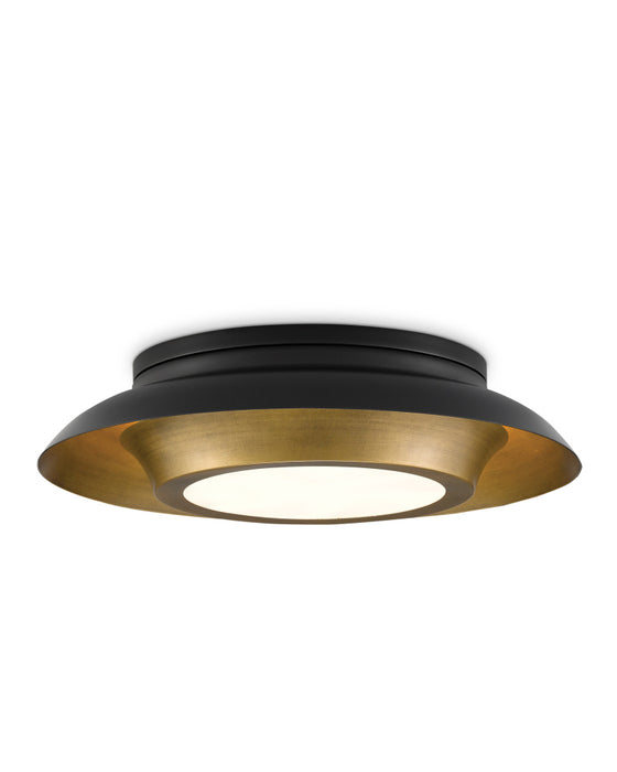 Metaphor Black & Brass Flush Mount