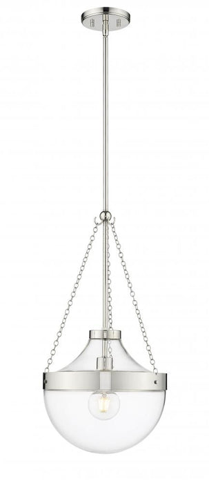 Clarra 1-Light Pendant Light Polished Nickel