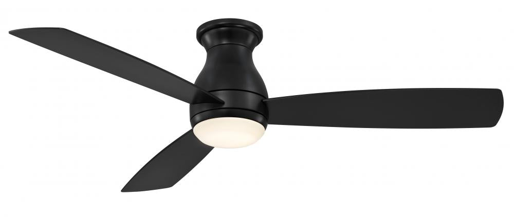 Hugh 52 inch Indoor/Outdoor Ceiling Fan with LED Light Kit - Black