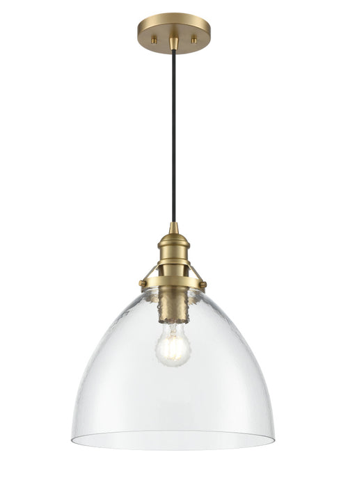 Khrisa 12.75" Wide 1-Light Pendant - Vintage Brass