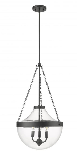 Clarra 3-Light Pendant light Matte Black