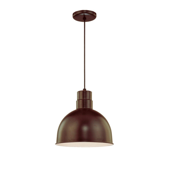 R Series 1-Light Cord Hung Deep Bowl Shade Architectural Bronze