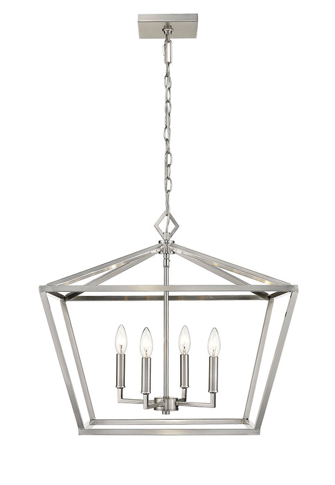4-Light Pendant light Satin Nickel
