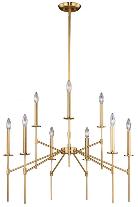 Kedzie 9L Chandelier Natural Brass