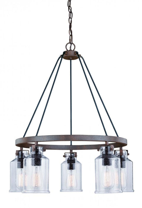 Milone 5L Chandelier Textured Rustic Bronze