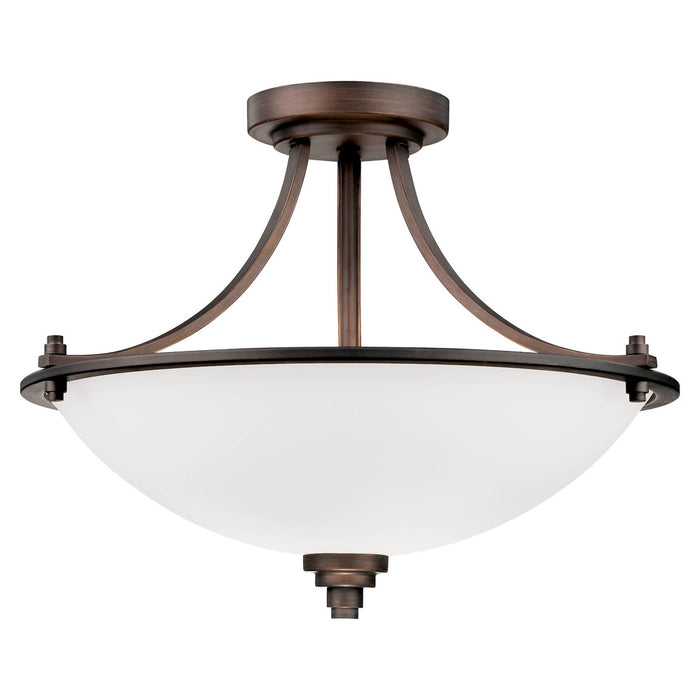 Bristo 3-Light Semi-Flush Ceiling Mount Satin Nickel
