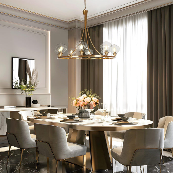 Tempora 8-Light Brass Chandeliers