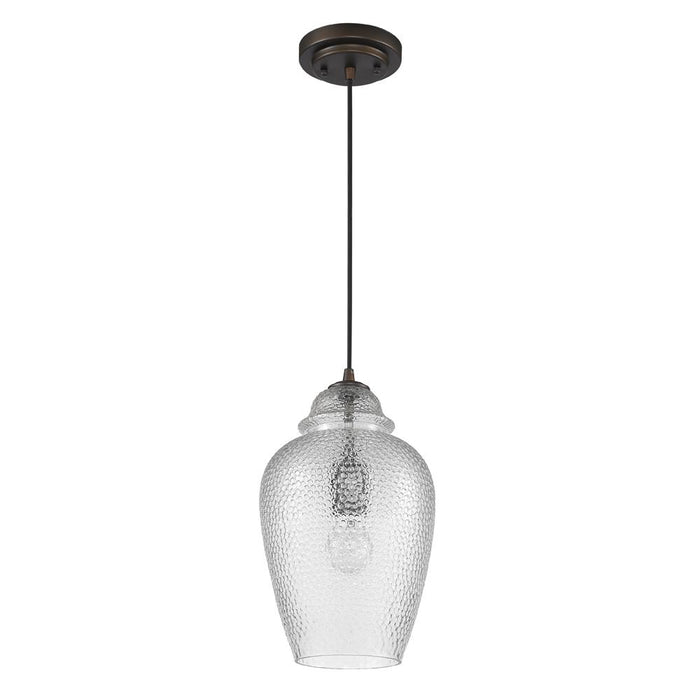 Brielle Indoor 1-Light Mini Pendant W/Glass Shade In Oil Rubbed Bronze