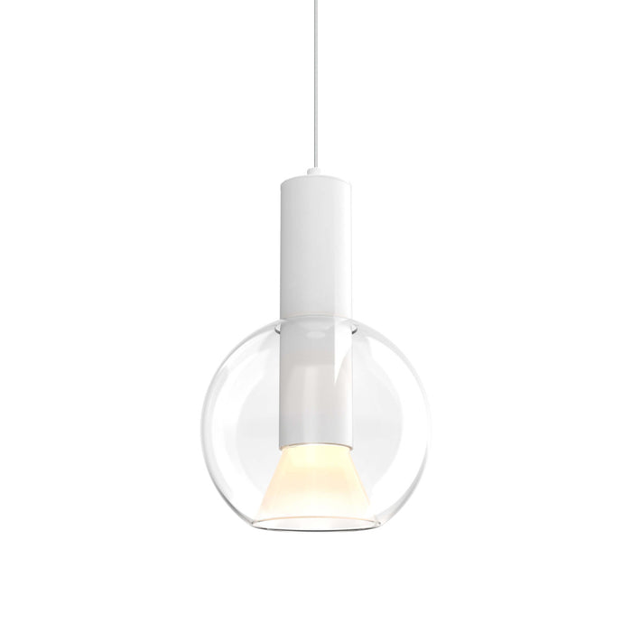 9in Blown glass pendant, zero gravity canopy