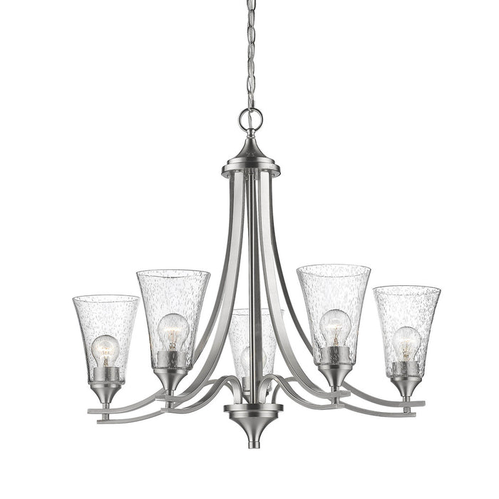 Natalie 5-Light Chandelier Ceiling Light Satin Nickel