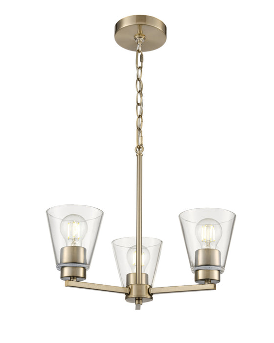 Strayhan 18" 3-Light Chandelier - Modern Gold