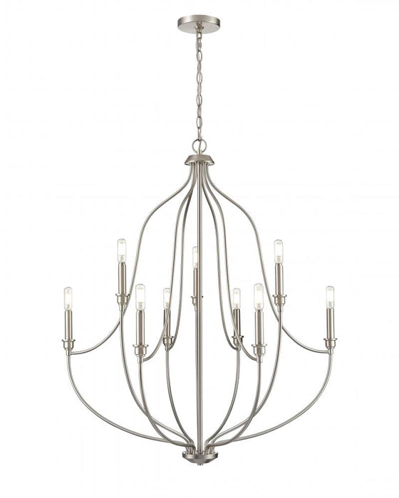 Senoia 9-Light Chandelier Ceiling Light Brushed Nickel