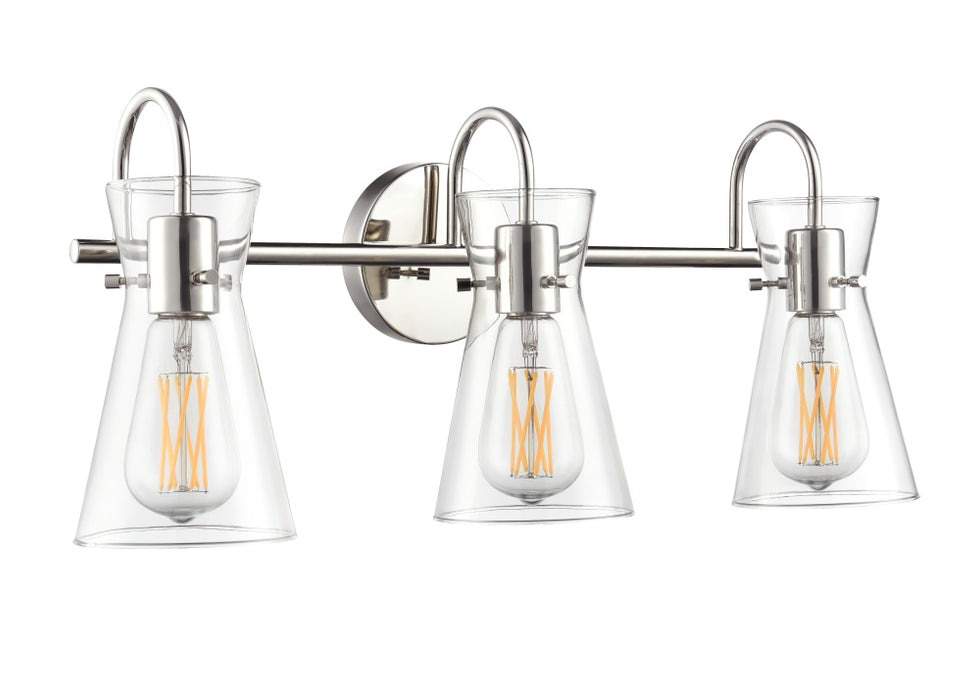 Camellia 22" Wide 3-Light Vanity - Polished Nickel