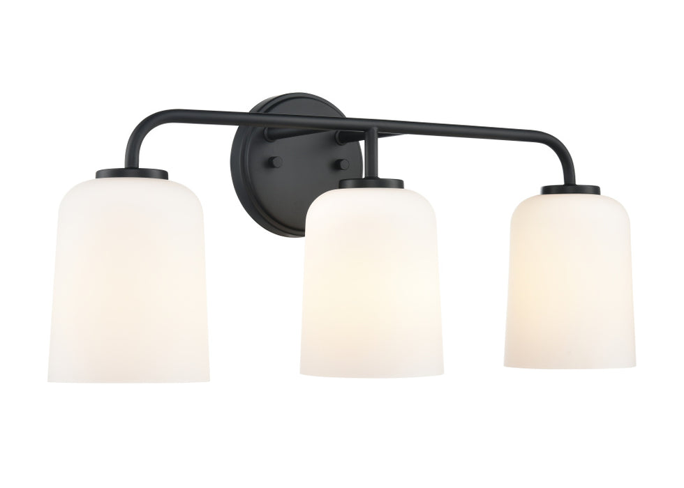 Laphia 22" Wide 3-Light Vanity - Matte Black