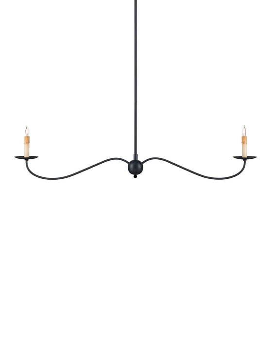 Saxon Black Linear Chandelier