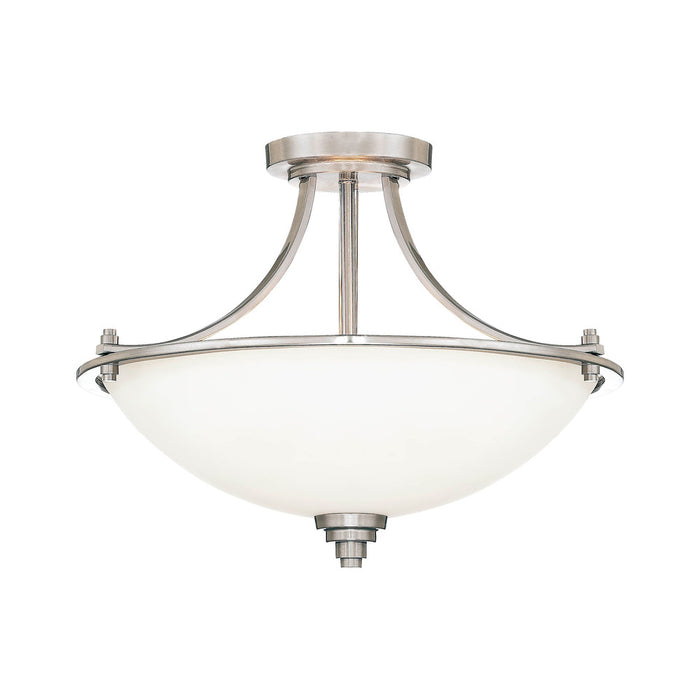 Bristo 3-Light Semi-Flush Ceiling Mount Satin Nickel