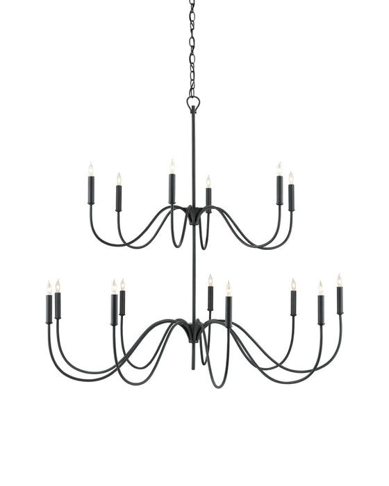 Tirrell Medium Black Chandelier