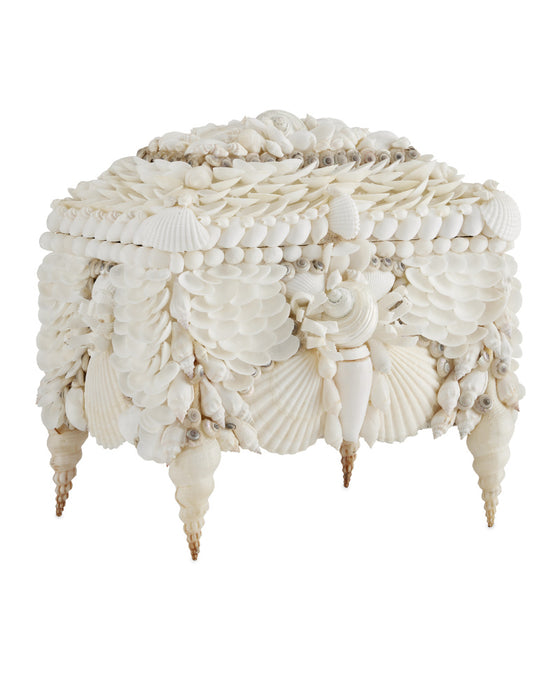 Boardwalk White Shell Jewelry Box
