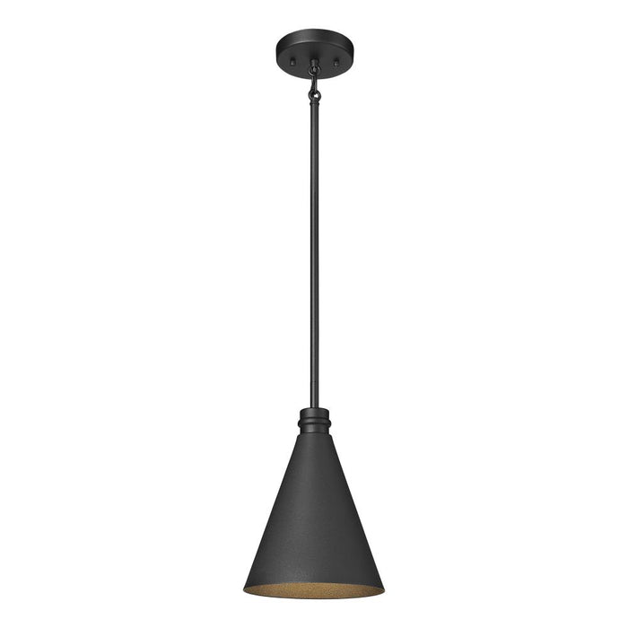Axston 1-Light Outdoor Hanging Lantern Textured Black