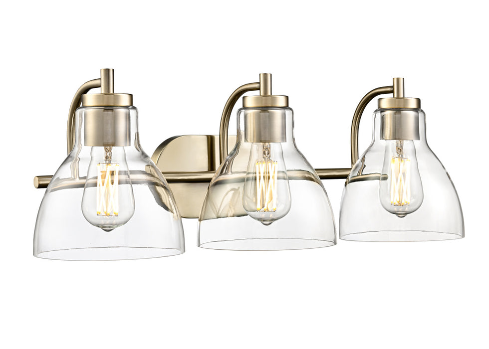 Knightsdale 25.25" 3-Light Vanity - Modern Gold