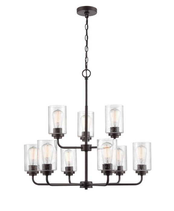 Moven 9-Light Chandelier Ceiling Light Rubbed Bronze