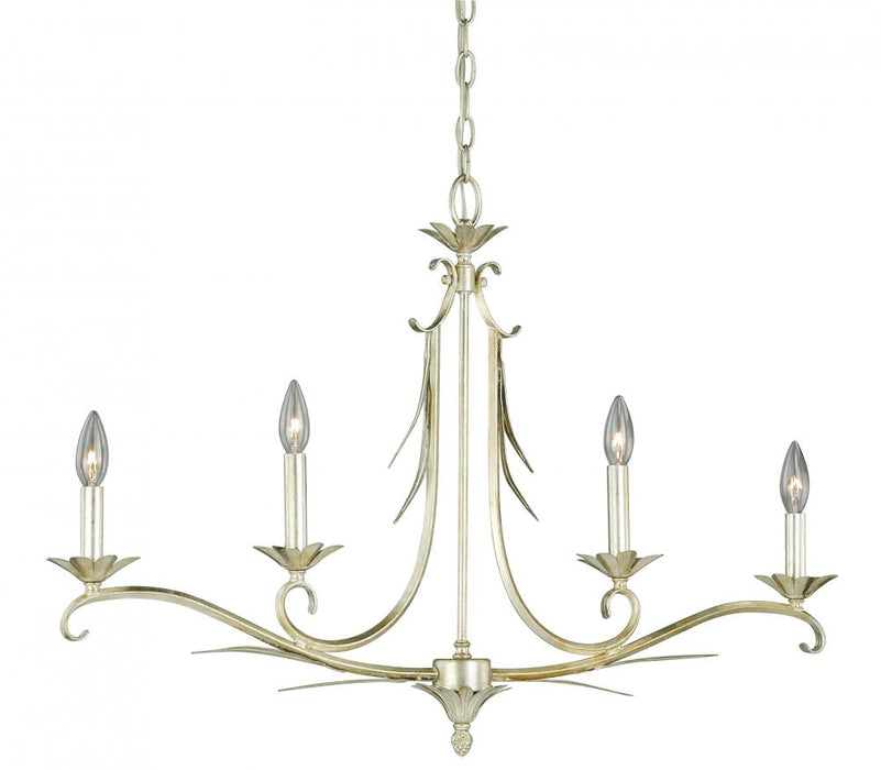 Austen 4L Linear Chandelier Silver Leaf