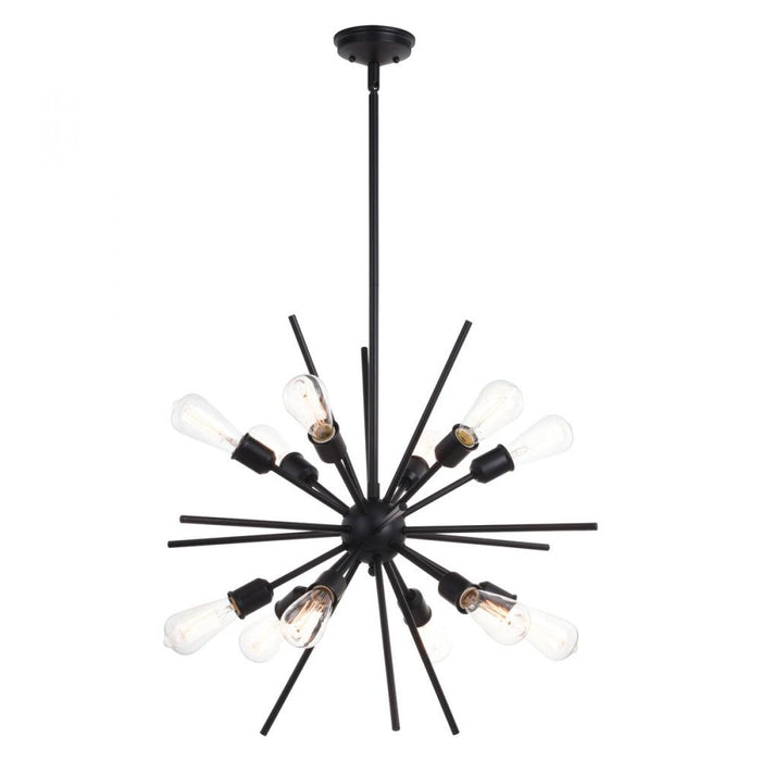 Estelle 27.5 in. 12 Light Pendant Matte Black