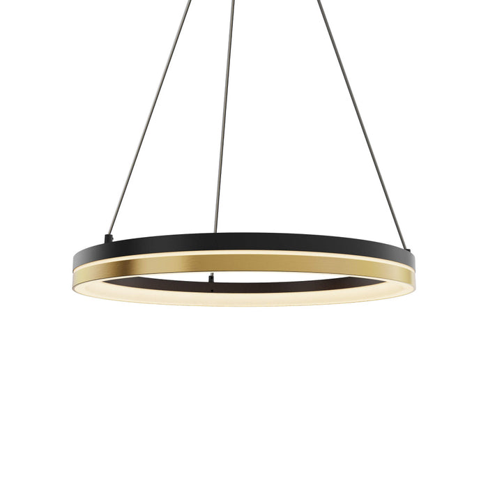 14 Inch Pendant Double-Ring LED Semi-Flush