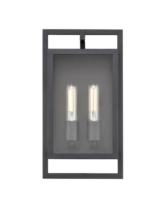 Agatha 2-Light Outdoor Wall Sconce Textured Black