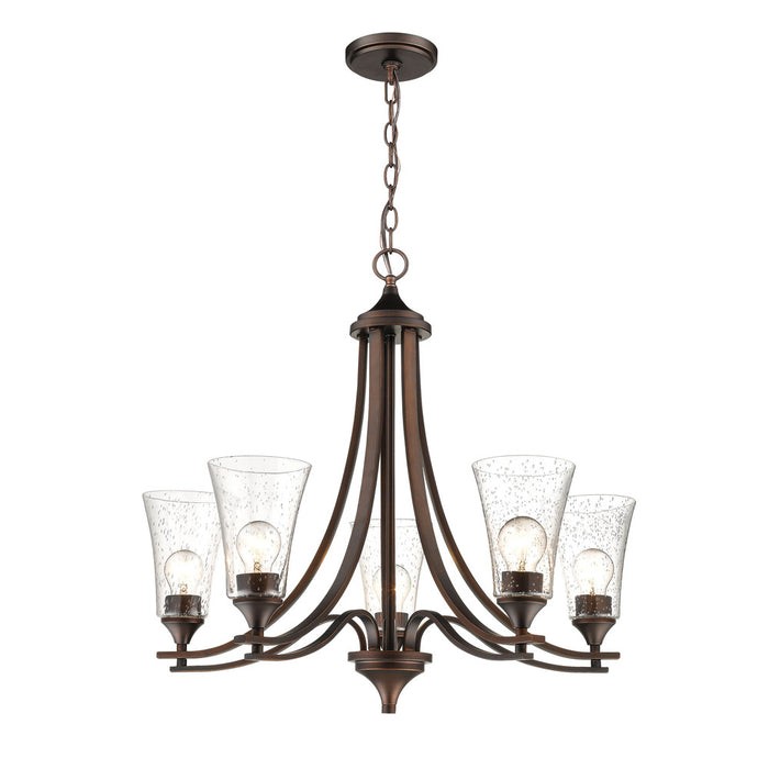 Natalie 5-Light Chandelier Ceiling Light Rubbed Bronze