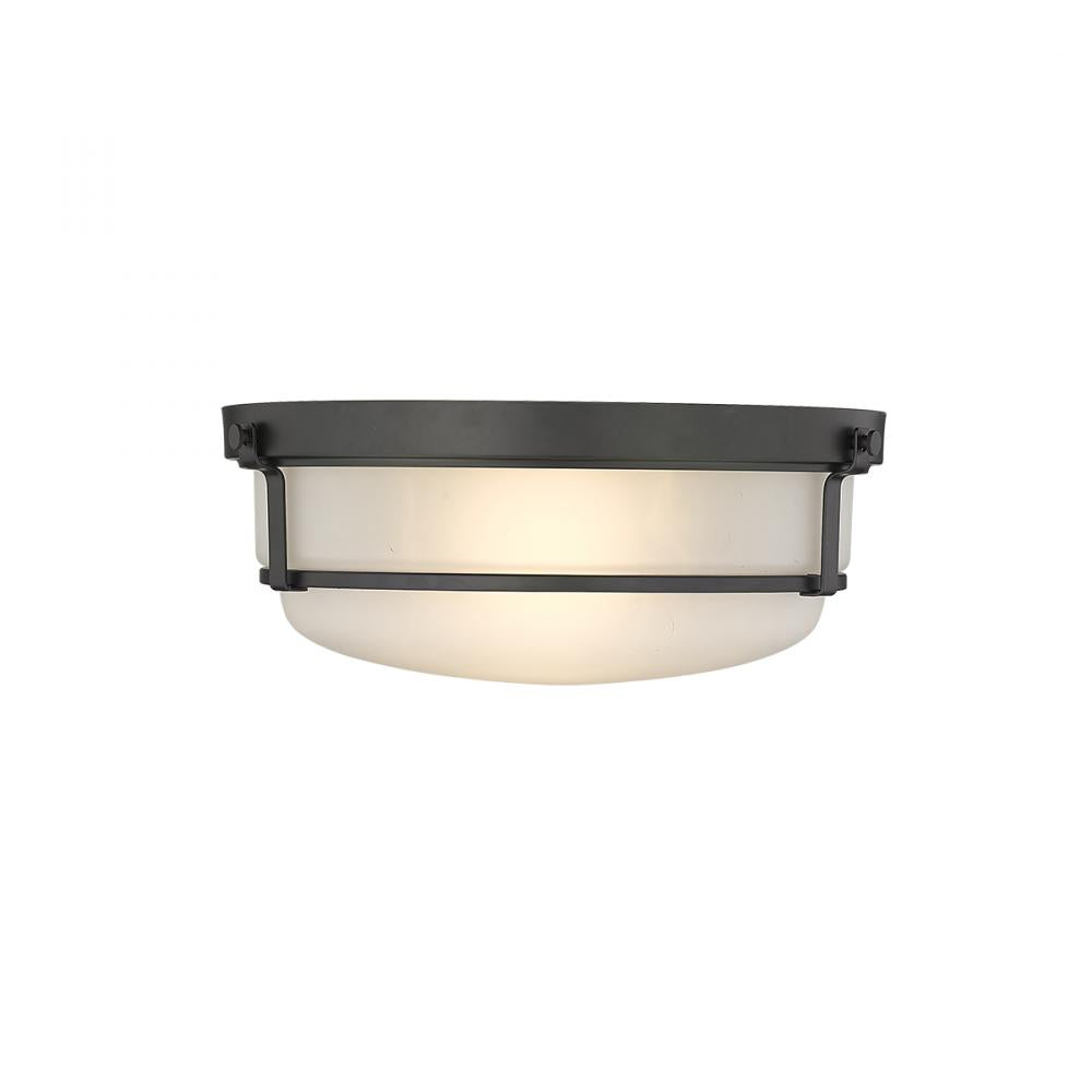 Arlson 2-Light Flushmount Ceiling Light Matte Black — Belles Lighting