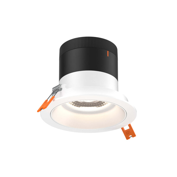 4in Modular Downlight, 5CCT, 60 degree Beam Angle, Regressed, White, White Trim