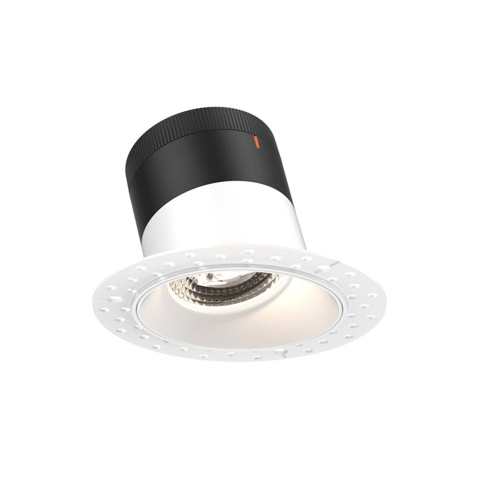 4in Modular Downlight, 5CCT, 35 degree Beam Angle, Slope Ceiling, White,Trimless