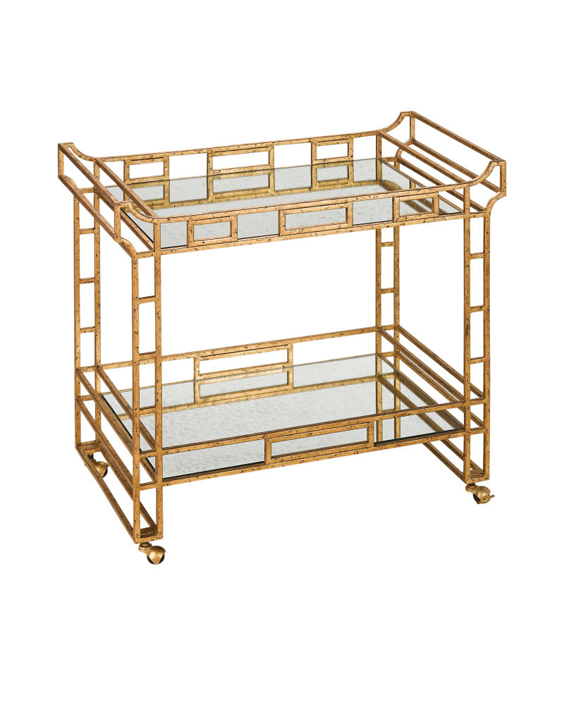 Odeon Gold Bar Cart — Belles Lighting