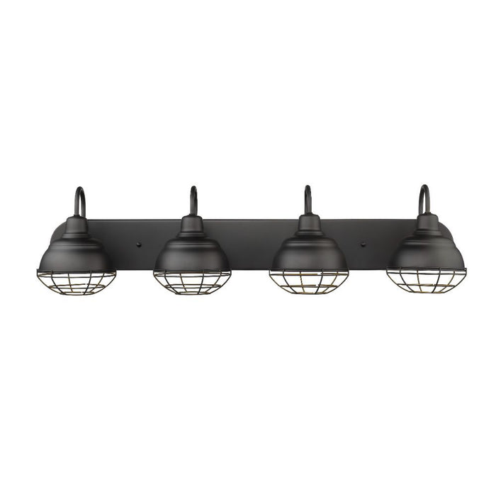 Neo-Industrial 4-Light Vanity Matte Black