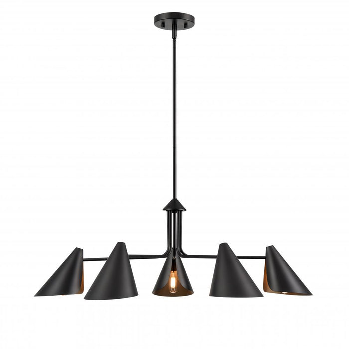 Warhol 5-Light Chandelier Ceiling Light Matte Black