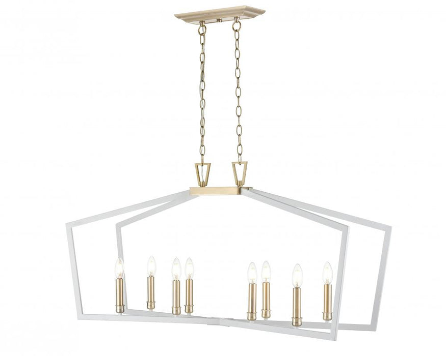 Lizabeth 8-Light Pendant Light Matte White/Modern Gold