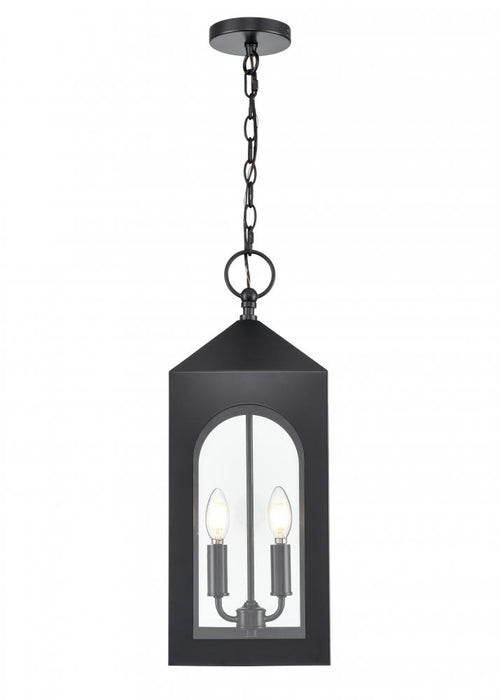 Bratton 2-Light Outdoor Hanging Lantern Powder Coated Black