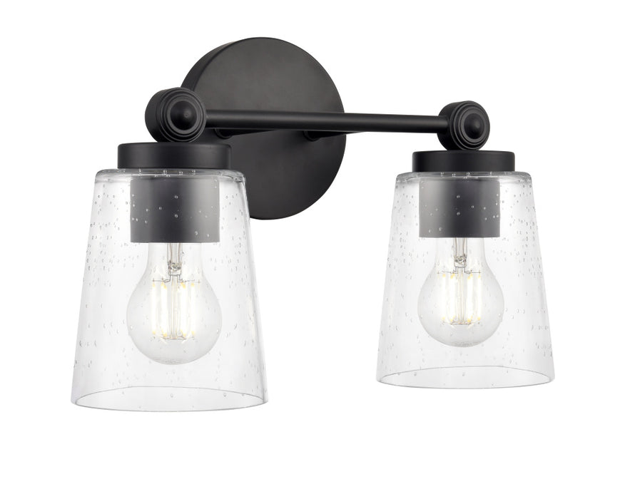 Lauryn 13.5" Wide 2-Light Vanity - Matte Black