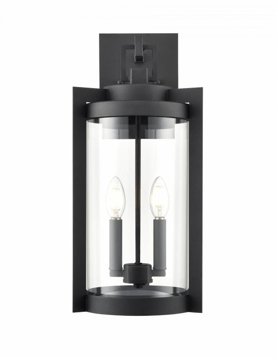 Ellway 2-Light Outdoor Wall Sconce Textured Black