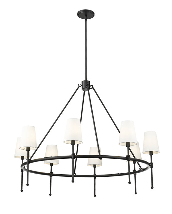 Adorra 40" Wide 8-Light Chandelier - Matte Black