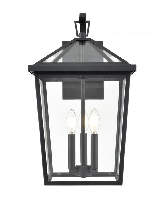 Mensun 3-Light Outdoor Wall Sconce Textured Black