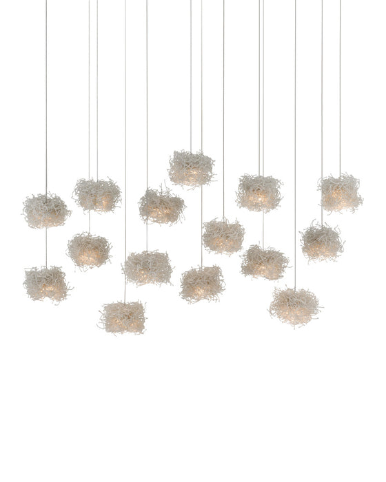 Birds Nest 15-Light Linear Multi-Drop Pendant