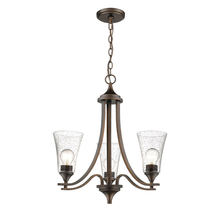 Natalie 3-Light Chandelier Ceiling Light Rubbed Bronze