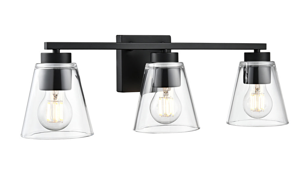 Strayhan 22" 3-Light Vanity - Matte Black