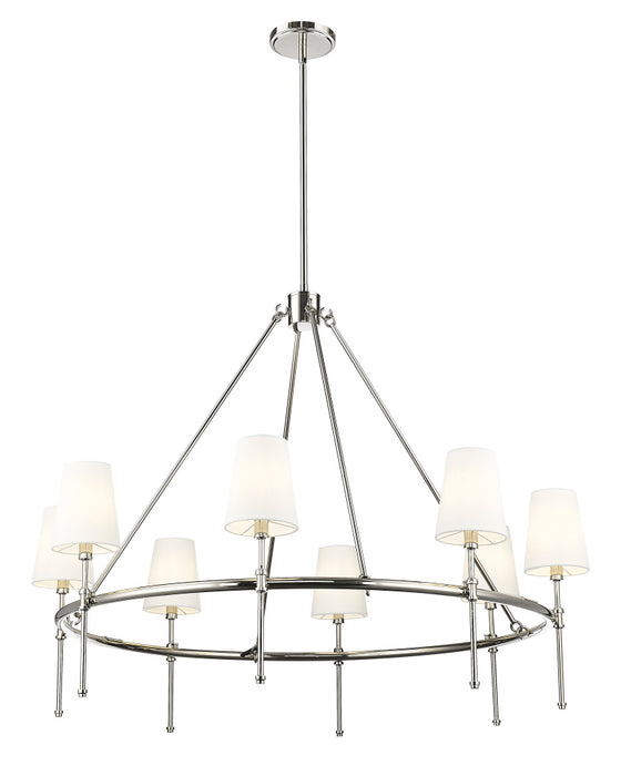 Adorra 40" Wide 8-Light Chandelier - Polished Nickel