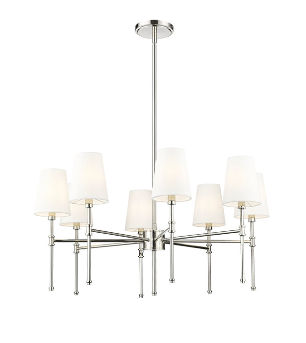 Adorra 30" Wide 8-Light Chandelier - Polished Nickel