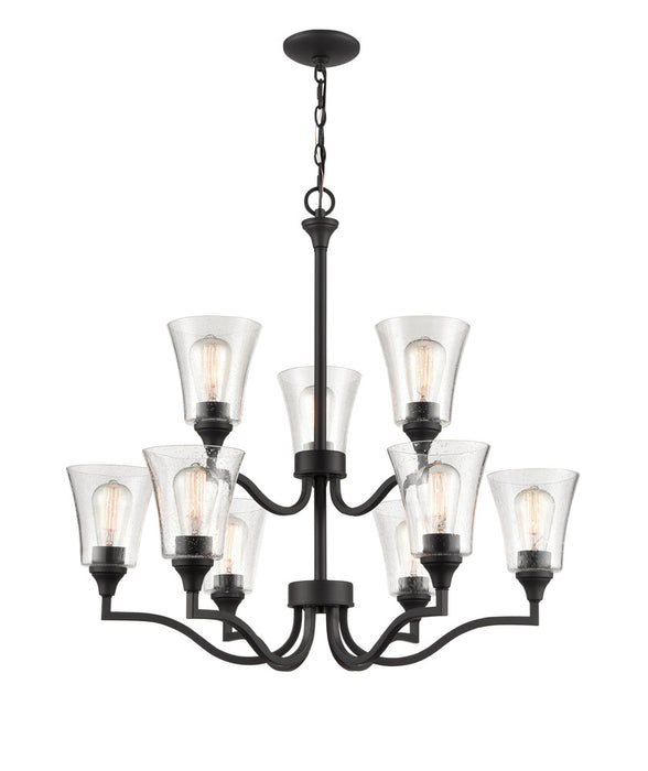 Caily 9-Light Chandelier Ceiling Light Matte Black